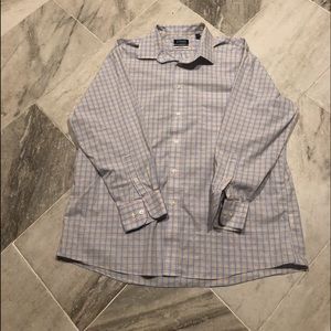 Chaps dress shirt spring plaid. 17.5 32/33